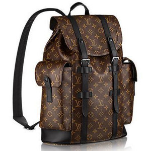 5新]lv老花男士小号christopher双肩包户外登山背包男包书包