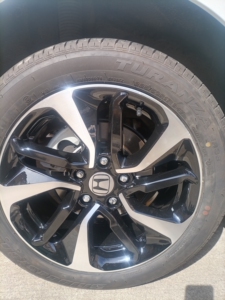 金华市十代雅阁轮毂钢圈银色改刀锋黑色拉丝效果图!汽车轮毂