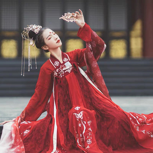 汉尚华莲锦宫上衣搭配求凰汉服女 齐胸m码 可顺丰包邮