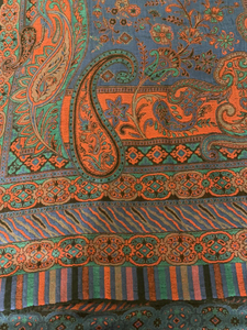 全新尼泊尔克什米尔卡尼工艺羊绒手工大披肩2米*1.1米 所见