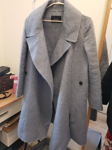 女士羊毛大衣，中号160，浅蓝色，迪赛尼斯品牌