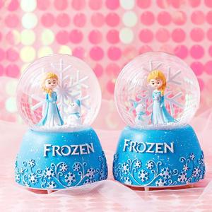 创意梦幻冰雪公主闪光水晶球音乐盒雪花儿童女孩生日礼物礼品