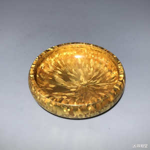 纯铜雪花金 斑铜香炉笔洗香炉摆件