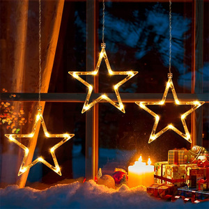 LED圣诞装饰灯圣诞老人雪人造型橱窗星星灯圣诞树装饰彩灯节日灯