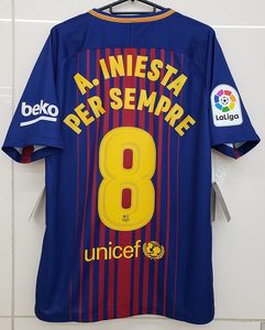 伊涅斯塔巴萨1718巴萨17-18巴塞罗那1718主场球衣巴