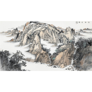 000人付款淘宝买画送书名人名画小六尺山水画云天画家国画作品唐人