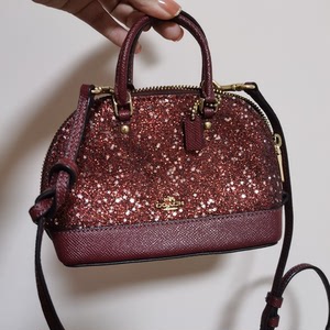 coach贝壳包 mini款特别小 闪闪发亮的 特别好看 之