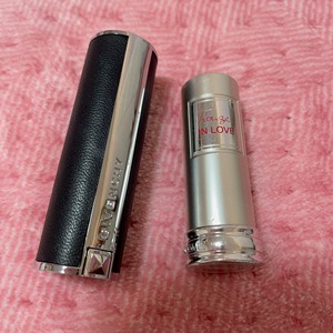 包邮纪梵希小羊皮205口红唇膏玫红色送兰蔻迷恋口红132m