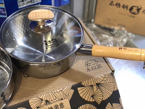 正品神田雪平锅kanda日本原装进口雪平锅443食品级不锈钢