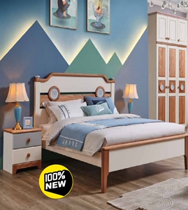 低碳贝贝 儿童床实木衣柜书桌配套家具男孩女孩单床