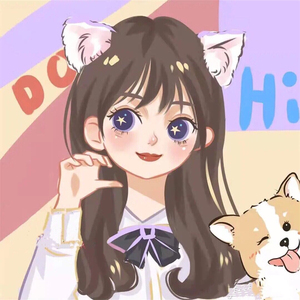 画头像星星风定制漫画q版可爱手绘简笔设计情侣画卡通人物宠物真