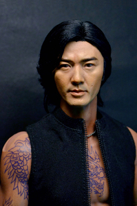 1/6兵人 头雕 古惑仔 陈浩南 郑伊健头雕精涂,植发,造型