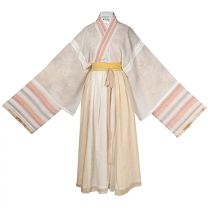 花朝记忍冬藤晋制汉服三件套套装