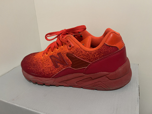 新百伦女鞋旗舰店官方正品580男鞋春夏款皮面红色运动休闲跑步