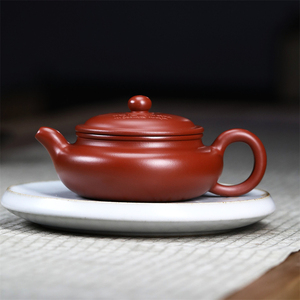 紫砂壶全手工花开富贵【仿古】宜兴原矿紫砂大红袍 正宗紫砂壶