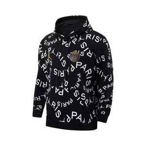 2021新款aj联名巴黎字母款秋冬连帽加绒卫衣