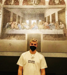 supreme意大利米兰开业限定达芬奇最后的晚餐短袖t恤