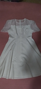 全新白色网纱连衣裙，透明小性感，胸围86，衣长90