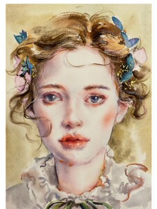 白菜价手绘水彩画定制人物画像真人照片水粉画油画装饰画素描彩铅