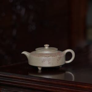 周盘壶130ml小容量国工张洁手工制原矿青段泥宜兴紫砂茶壶