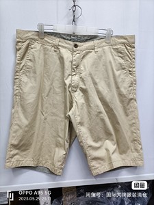 外贸尾货ESPRIT/埃斯普瑞特洗水棉休闲短裤，二面穿，做工