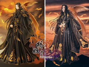 【桥姬古风】大凤凰拟人 黑金男古 黑水沉舟  墨燃  踏仙君