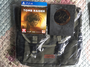 ps4 古墓丽影 暗影  带背包 铁盒 中文 港版