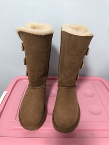 ugg雪地靴女鞋三粒扣过膝长筒靴 正品