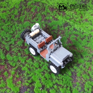 发条联盟兼容乐高moc二战军事美国威利斯老式敞篷四轮吉普车送