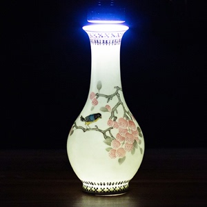 官窑老瓷花瓶系90年代陈列瓷洪江大球泥纯手绘古董陶瓷瓶收藏摆件