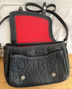 dooney&bourke鸭子包藏蓝色长单肩斜挎包db