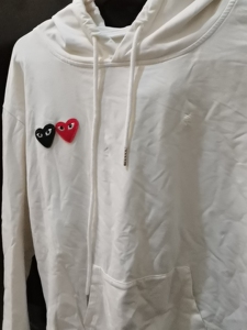 潮牌日系川久保玲play连帽加绒卫衣学生男女情侣休闲套头长袖