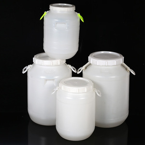 厂家圆桶 塑料工业储水罐 白盖红盖大口酵素桶 家用储水圆桶