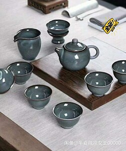 全新 林孝龙哥窑铁胎茶具