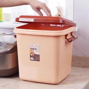 40斤家用大号米桶方形加厚储装米面粉储水塑料30斤10gK密封小箱