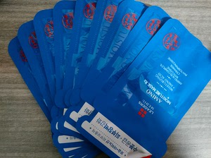 丽得姿面膜9片,兰菲丝燕窝面膜一盒5片,雪玲妃唇膜两罐,保证