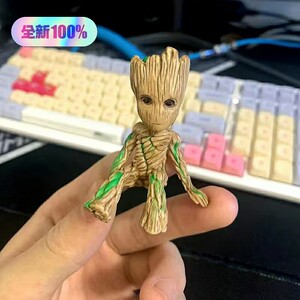 特价包邮 坐姿格鲁特袖珍版树人宝宝摆件模型银河护卫队手 办巴