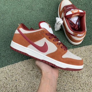 nike sb dunk low 棕色红勾 浣熊低帮滑板鞋休