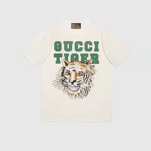 奢侈品gucci古驰虎年限定虎头印花短袖t恤潮男必备品牌日本