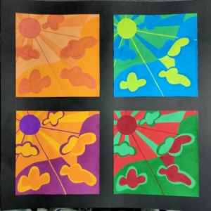 色构代画 12/24色相环/空间混合/马赛克 //明度对比