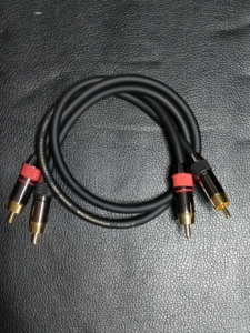 发烧级汽车载2二对二rca双莲花头信号纯铜音频线红白功放箱音