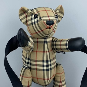 burberry/博柏利正品新款格纹小熊拉链包包mini包包