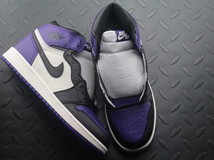 aj1 黑紫脚趾高帮 air jordan 1 耐克乔丹1篮
