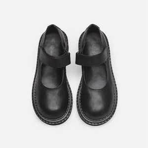 unif鞋玛丽珍鞋女真皮复古可爱厚底鞋日系原宿大头小皮鞋lo