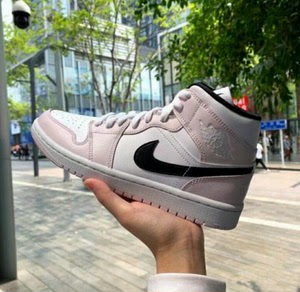 air 乔1 mid aj1 玫瑰粉 樱花粉女子实战篮球鞋运