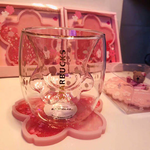 星巴克2019粉色樱花猫爪杯