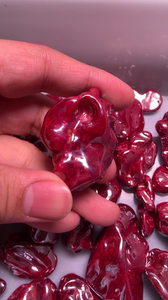 天然朱砂原石吊坠(非压制品紫金砂)纯天然原矿手工打造 全透半