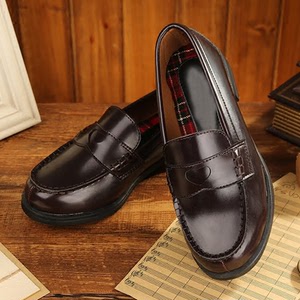 日系学院风jk制服鞋cos心形平底表演鞋学生鞋小皮鞋女单鞋乐