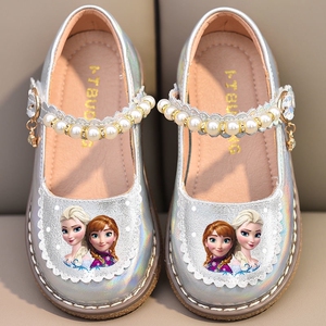 全新爱莎安娜公主鞋女童鞋真皮牛筋软底冰雪奇缘白雪公主苏菲亚星