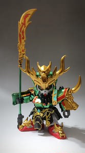 sd三国 关羽 鬼牙装关羽 全件喷漆 精乐本体 小范围笔涂补